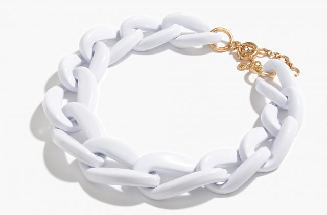 Oval link acetate necklace