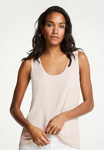 mixed jersey tank by Ann Taylor on A Well Styled Life