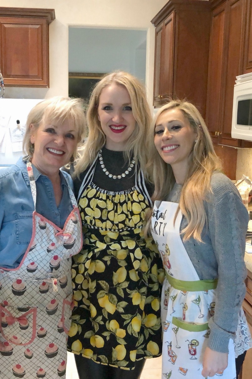 Jennifer and Vanessa Connolly of A Well Styled Life wearing aprons