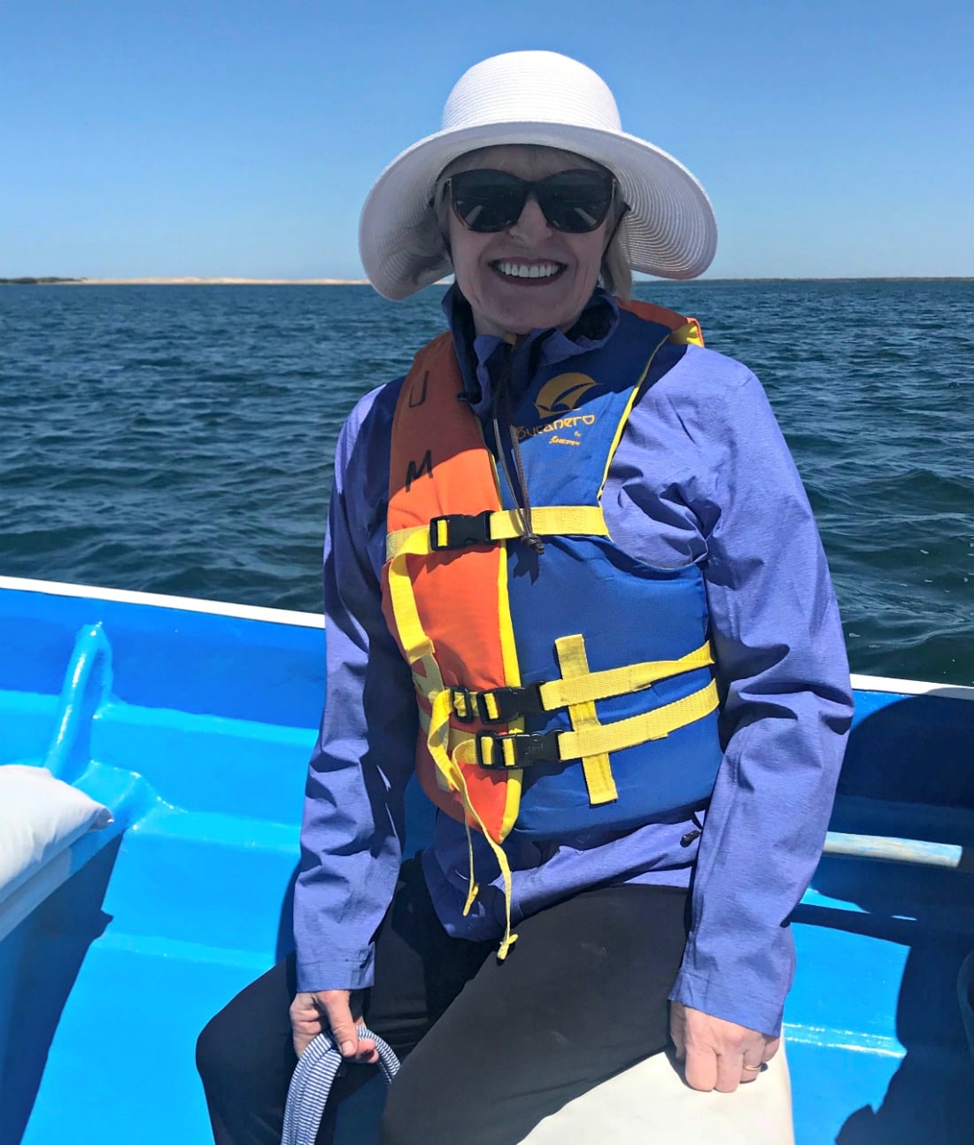 Jennifer of A Well Styled Life whale watching in Baja Mexico