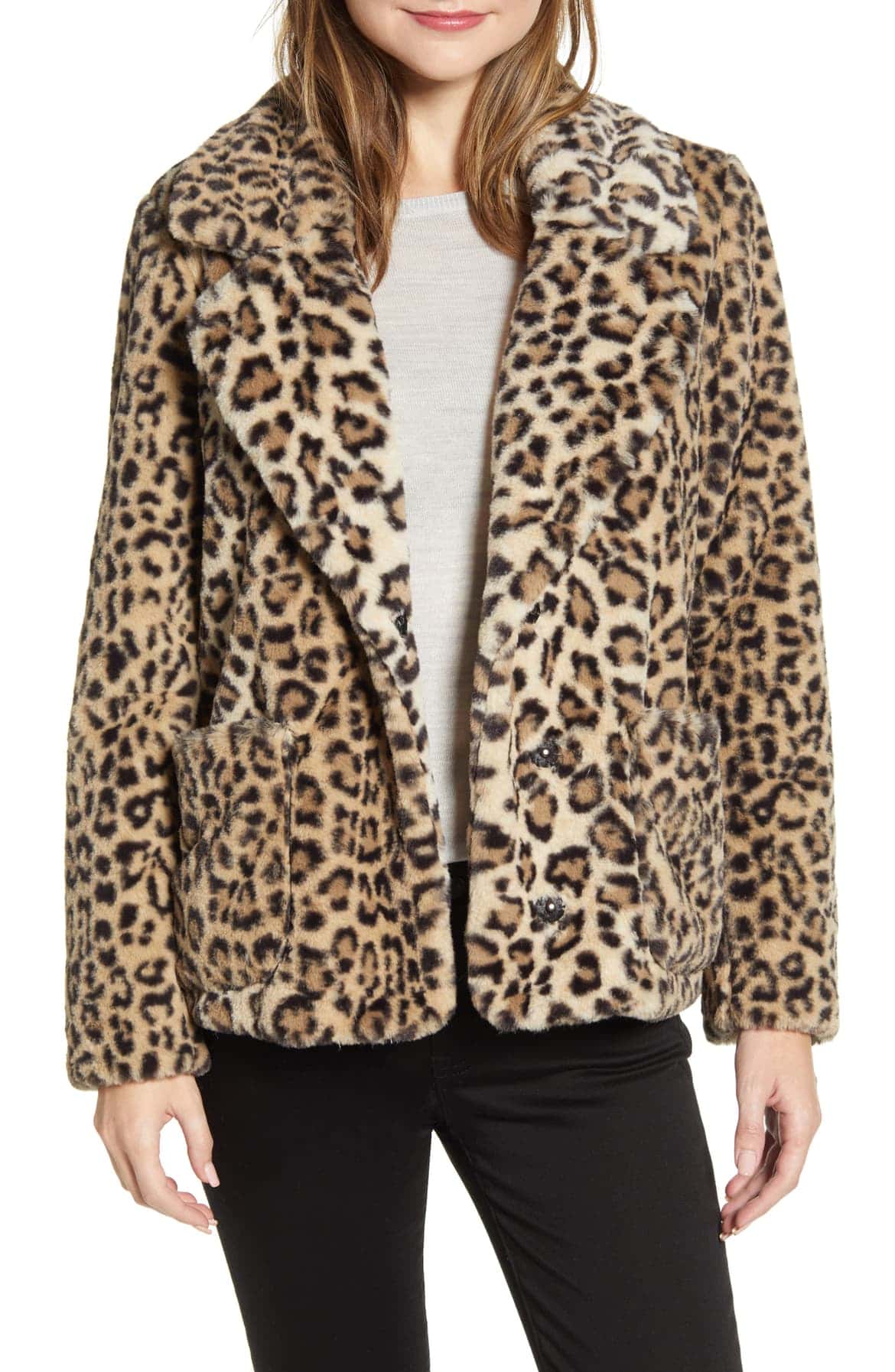 faux leopard jacket by ellen tracy