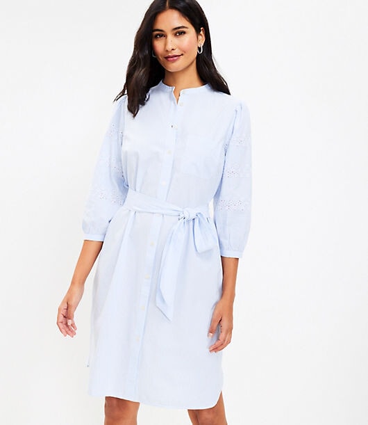loft embroidered shirtdress for easter and passover