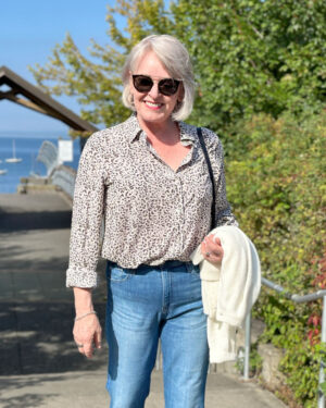 NEUTRAL LEOPARD BLOUSE