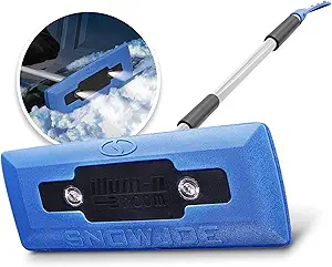 Snow Joe 4-in-1 Telescoping Scratch-Free Snow Broom + Ice Scraper