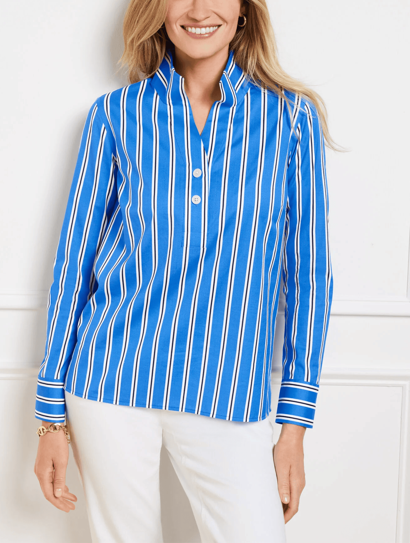 STRIPED NON-IRON POPOVER fall fashion finds