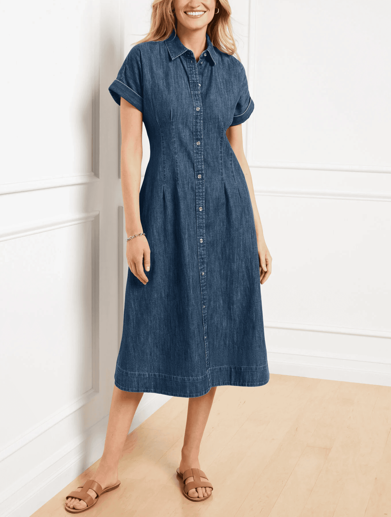 DENIM SHIRTDRESS FROM TALBOTS FOR EARLY FALL
