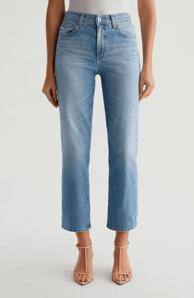 AG Brinley Mid Rise Crop Straight Leg Jeans Best Selling Nordstrom Winter Finds