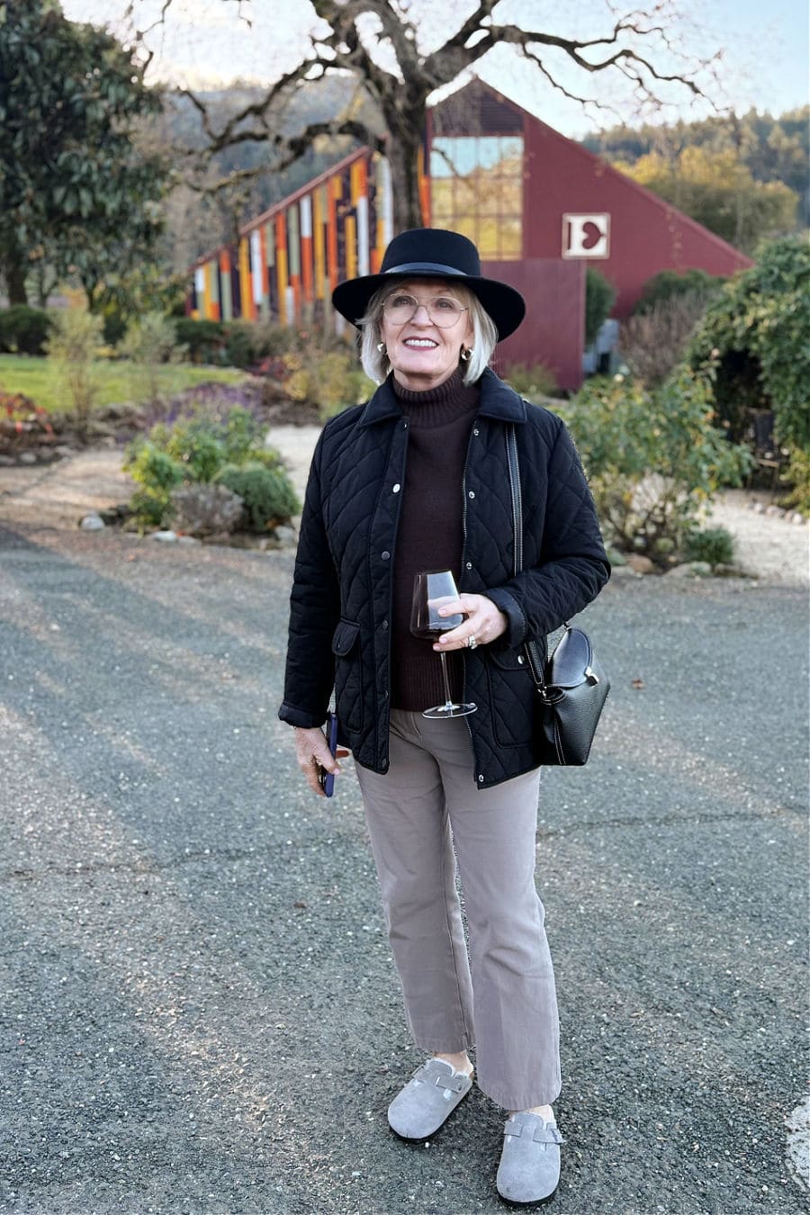 walking and wine tasting at ehlers winery in healdsburg