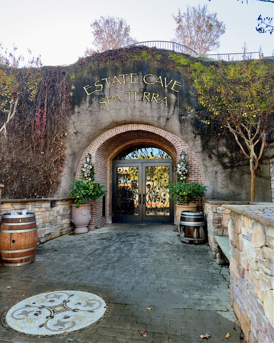 entrance to spa terra in napa