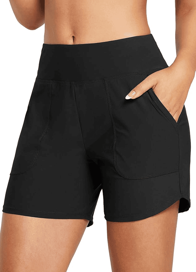 Best Swim Shorts: Quick Dry High Waisted Swim Board Shorts