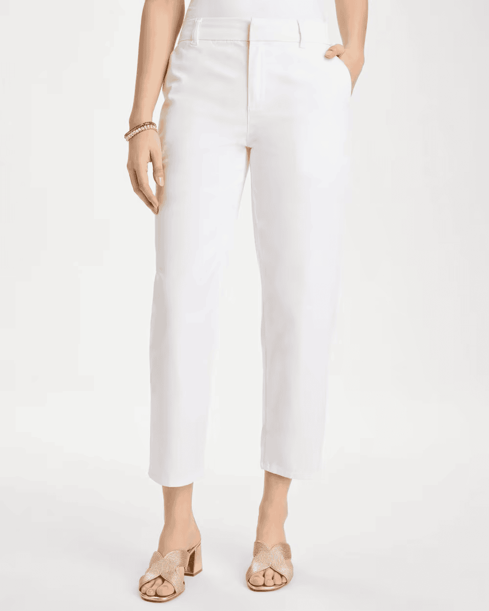 Chico's Relaxed Boyfriend Chino Crop Pants