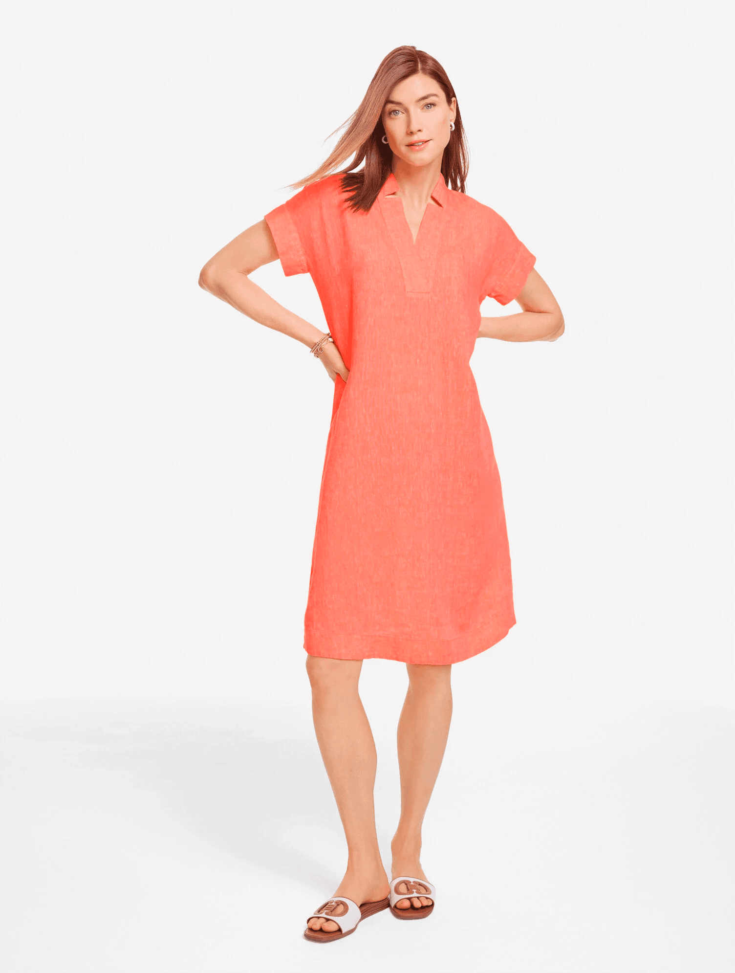 Talbots Linen Shift Dress