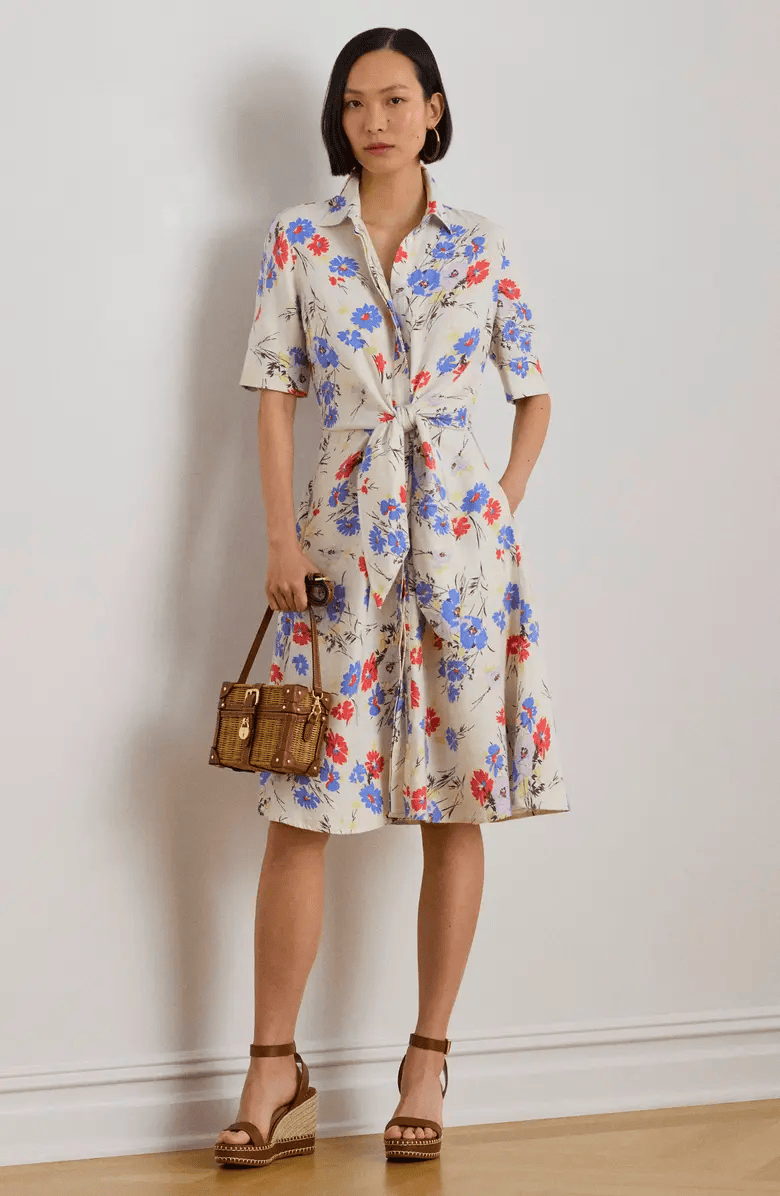 Lauren Ralph Lauren Floral Linen Shirtdress