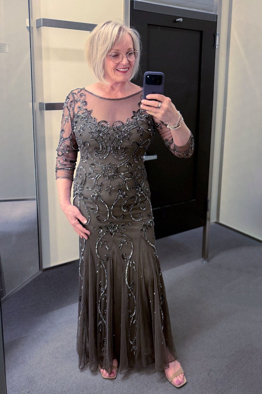 evening dresses for older women with sleeves Apres main image 0