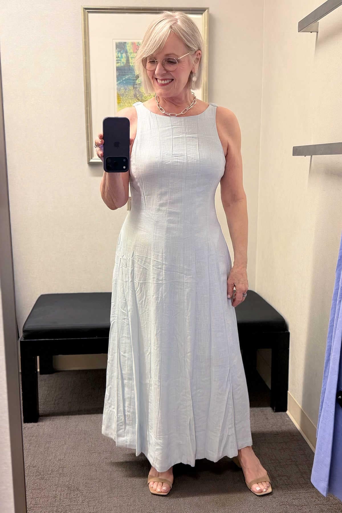 High Neck Princess Seamed Dress