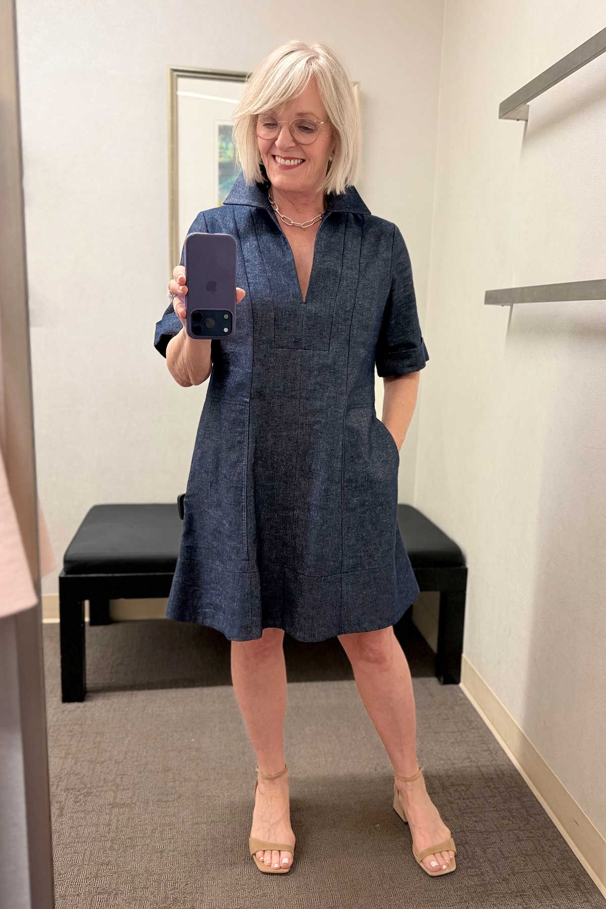 Vince Denim A-Line Dress