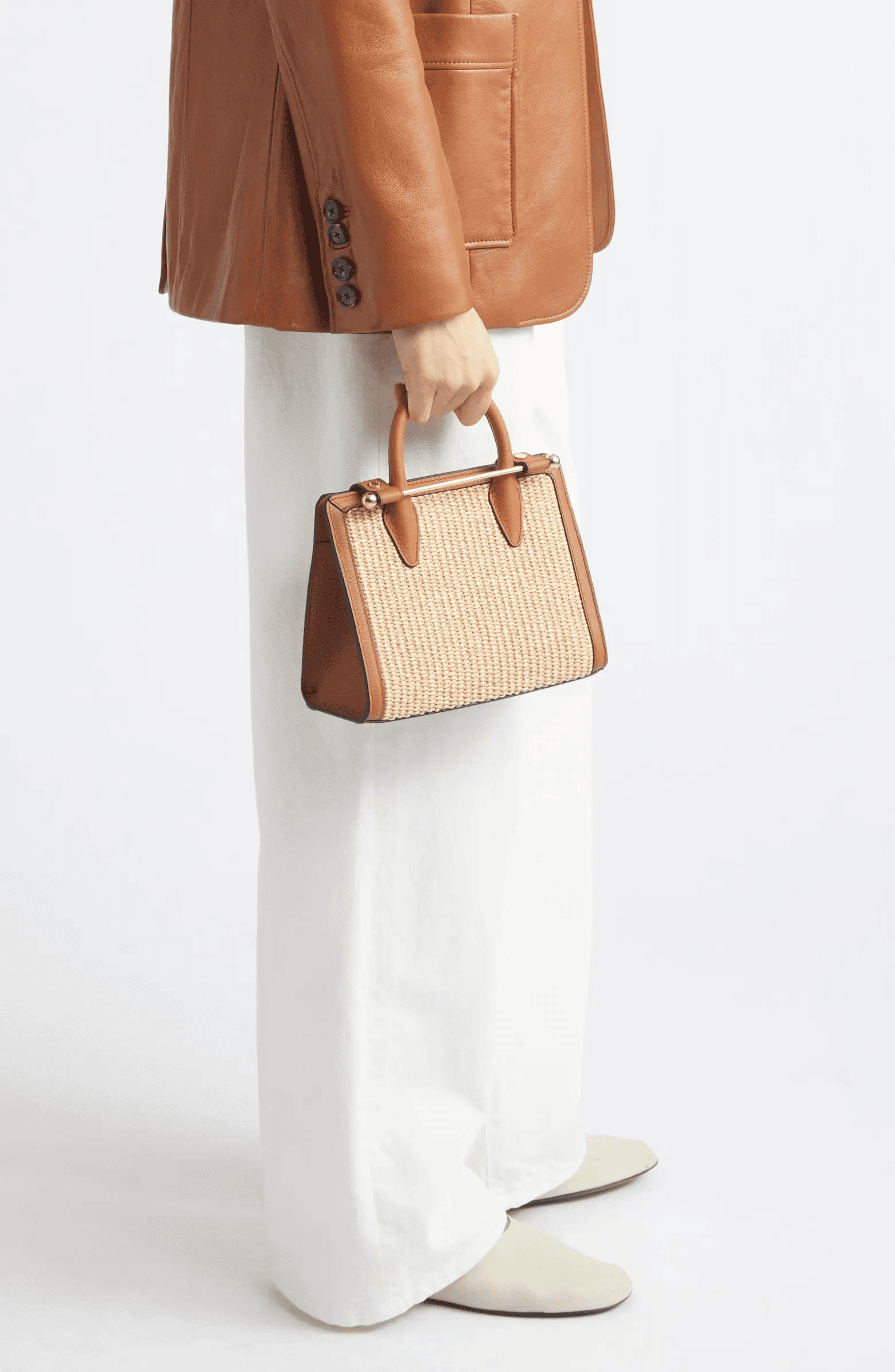 Mini Woven Raffia Tote