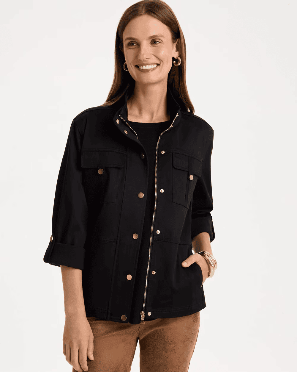 Chico's Soft-Stretch Utility Jacket